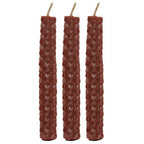 Set of 6 Brown Beeswax Spell Candles | Inspired Creative Gifts | UK Supplier