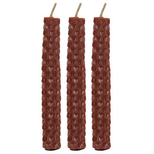 Set of 6 Brown Beeswax Spell Candles | Inspired Creative Gifts | UK Supplier