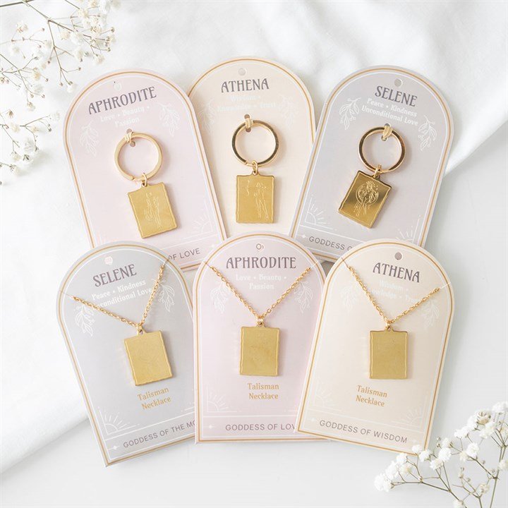 Set of 6 Goddess Energy Keyrings | Inspired Creative Gifts | UK Supplier