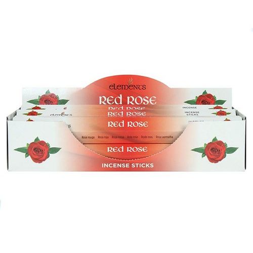 Set of 6 Packets of Elements Red Rose Incense Sticks | Inspired Creative Gifts | UK Supplier