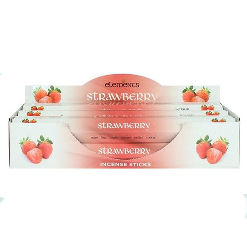 Set of 6 Packets of Elements Strawberry Incense Sticks | Inspired Creative Gifts | UK Supplier