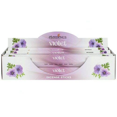Set of 6 Packets of Elements Violet Incense Sticks | Inspired Creative Gifts | UK Supplier