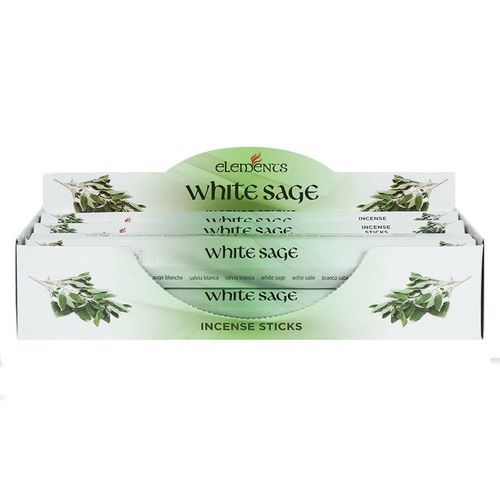 Set of 6 Packets of Elements White Sage Incense Sticks | Inspired Creative Gifts | UK Supplier