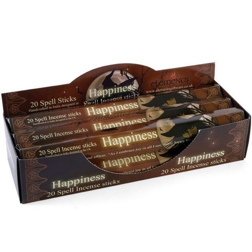 Set of 6 Packets of Happiness Spell Incense Sticks by Lisa Parker | Inspired Creative Gifts | UK Supplier