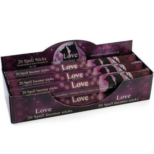 Set of 6 Packets of Love Spell Incense Sticks by Lisa Parker | Inspired Creative Gifts | UK Supplier