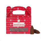 Set of 6 Packets of Satya Dragon's Blood Backflow Dhoop Cones | Inspired Creative Gifts | UK Supplier