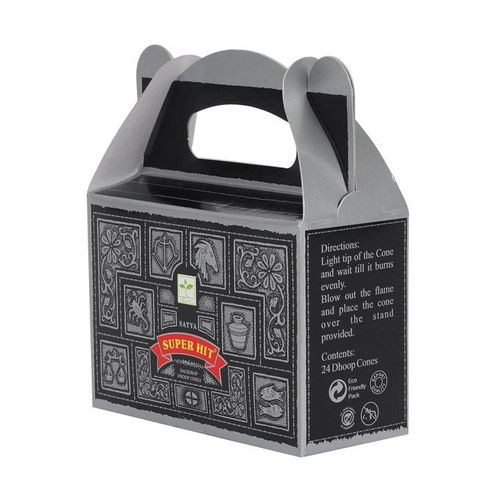 Set of 6 Packets of Satya Superhit Backflow Dhoop Cones | Inspired Creative Gifts | UK Supplier