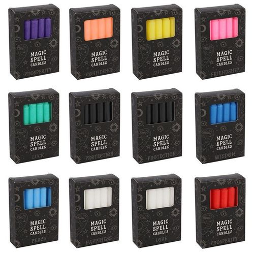 Set of 72 Mixed Black Magic Spell Candles | Inspired Creative Gifts | UK Supplier