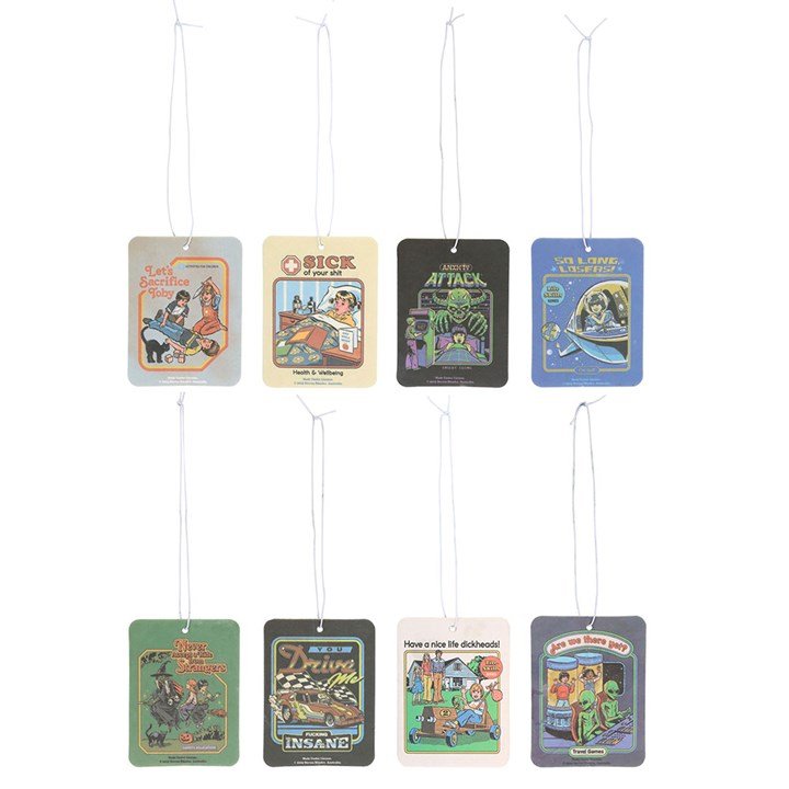 Set of 8 Air Fresheners by Steven Rhodes | Inspired Creative Gifts | UK Supplier