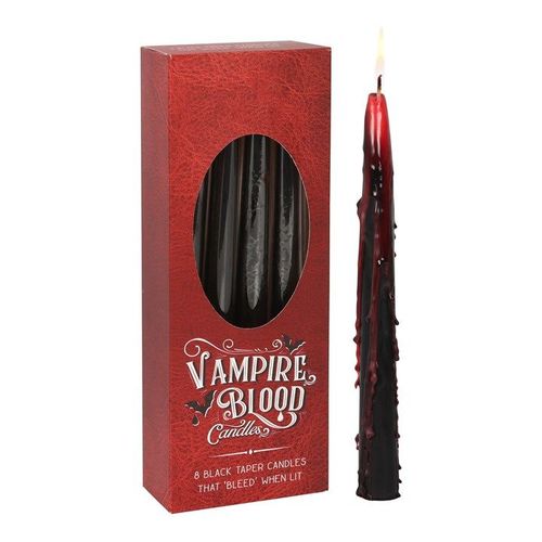 Set of 8 Vampire Blood Taper Candles | Inspired Creative Gifts | UK Supplier