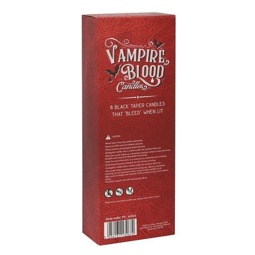 Set of 8 Vampire Blood Taper Candles | Inspired Creative Gifts | UK Supplier