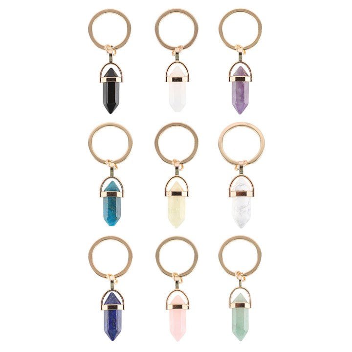 Set of 9 Crystal Keyrings | Inspired Creative Gifts