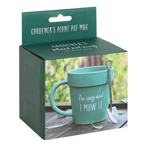 Sexy and I Mow It Pot Mug and Shovel Spoon | Inspired Creative Gifts | UK Supplier