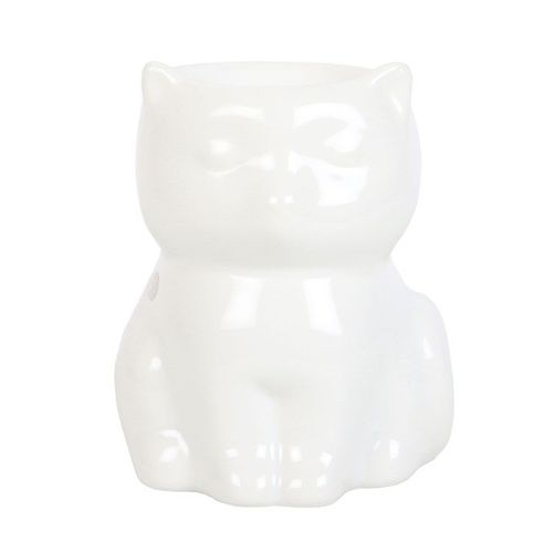 Shiny White Cat Oil Burner | Inspired Creative Gifts | UK Supplier