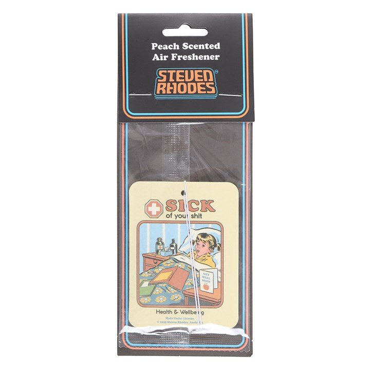 Sick of Your Shit Peach Air Freshener by Steven Rhodes | Inspired Creative Gifts | UK Supplier