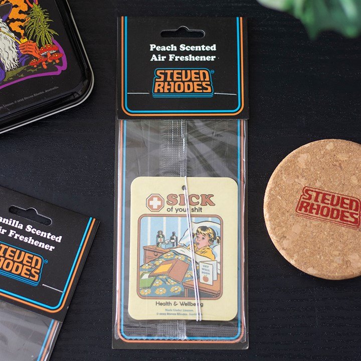 Sick of Your Shit Peach Air Freshener by Steven Rhodes | Inspired Creative Gifts | UK Supplier