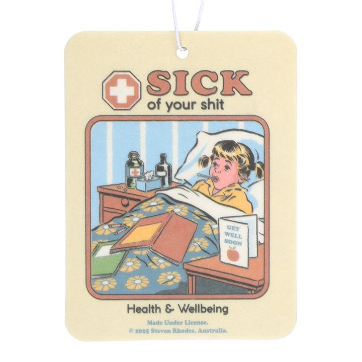 Sick of Your Shit Peach Air Freshener by Steven Rhodes | Inspired Creative Gifts | UK Supplier