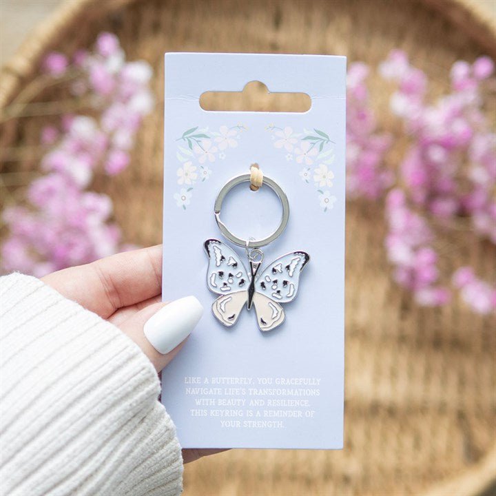 Silver Butterfly Keyring | Inspired Creative Gifts