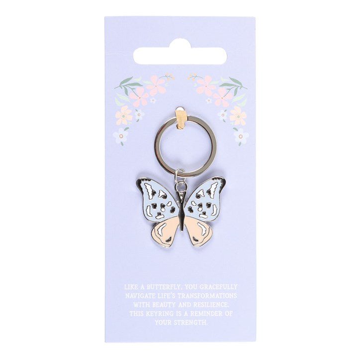Silver Butterfly Keyring | Inspired Creative Gifts | UK Supplier