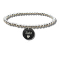 Sister Disc Bracelet & Heart Symbol | Womans Bracelet | Inspired Creative Gifts