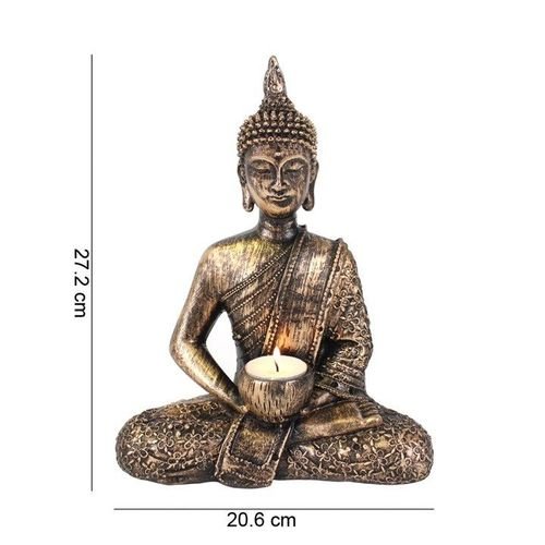 Sitting Thai Buddha Tealight Holder | Inspired Creative Gifts | UK Supplier
