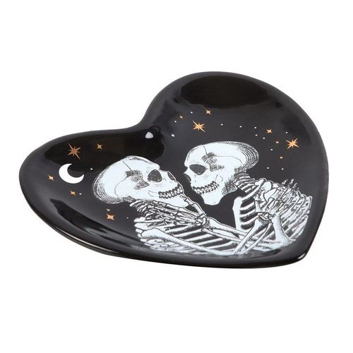 Skeleton Couple Heart Trinket Dish | Inspired Creative Gifts | UK Supplier