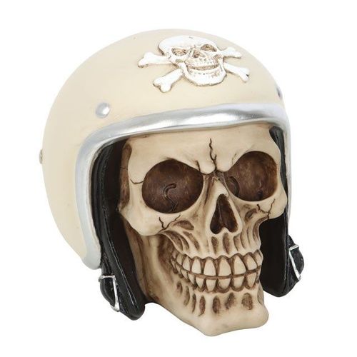 Skull Ornament with Helmet | Inspired Creative Gifts | UK Supplier