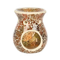 Small Brown Crackle Oil Burner and Wax Warmer | Inspired Creative Gifts | UK Supplier