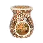 Small Brown Crackle Oil Burner and Wax Warmer | Inspired Creative Gifts | UK Supplier