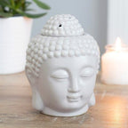 Small Grey Buddha Head Oil Burner | Inspired Creative Gifts | UK Supplier