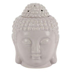 Small Grey Buddha Head Oil Burner | Inspired Creative Gifts | UK Supplier