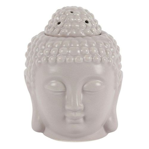 Small Grey Buddha Head Oil Burner | Inspired Creative Gifts | UK Supplier