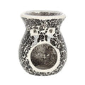 Small Gunmetal Grey Crackle Oil Burner and Wax Warmer | Inspired Creative Gifts | UK Supplier