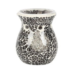 Small Gunmetal Grey Crackle Oil Burner and Wax Warmer | Inspired Creative Gifts | UK Supplier