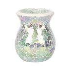 Small Light Blue Iridescent Crackle Oil Burner and Wax Warmer | Inspired Creative Gifts | UK Supplier