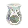 Small Light Blue Iridescent Crackle Oil Burner and Wax Warmer | Inspired Creative Gifts | UK Supplier