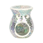 Small Light Blue Iridescent Crackle Oil Burner and Wax Warmer | Inspired Creative Gifts | UK Supplier