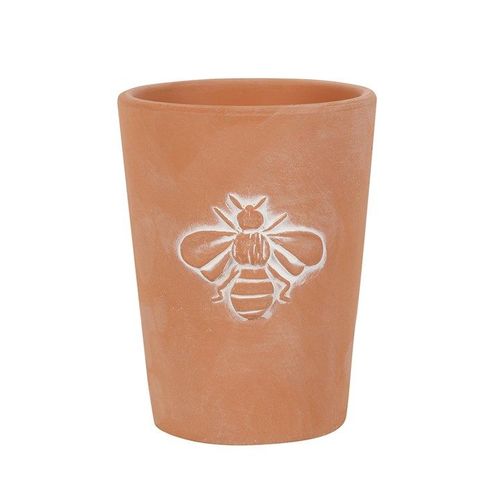 Small Terracotta Single Bee Motif Plant Pot | Inspired Creative Gifts | UK Supplier