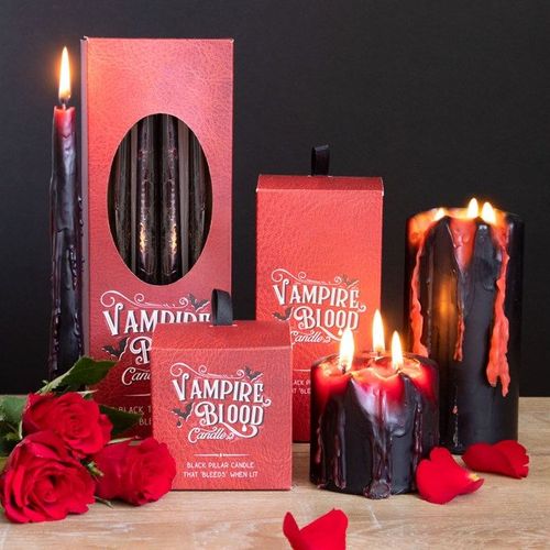 Small Vampire Blood Pillar Candle | Inspired Creative Gifts | UK Supplier