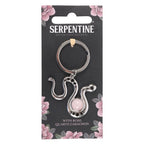 Snake Keyring with Rose Quartz Crystal | Inspired Creative Gifts | UK Supplier