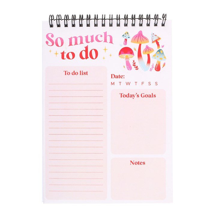 So Much To Do Mushroom List Pad | Inspired Creative Gifts | UK Supplier