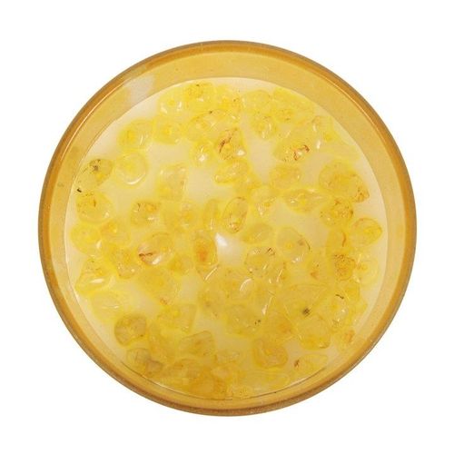 Solar Plexus Chakra Lemon Crystal Chip Candle | Inspired Creative Gifts | UK Supplier