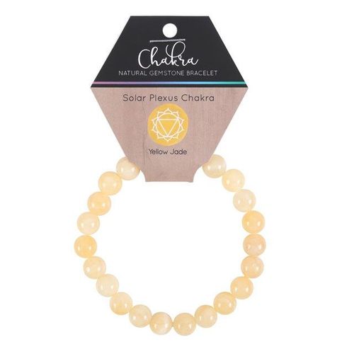 Solar Plexus Chakra Yellow Jade Gemstone Bracelet | Inspired Creative Gifts | UK Supplier