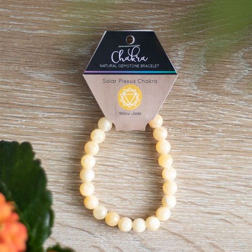 Solar Plexus Chakra Yellow Jade Gemstone Bracelet | Inspired Creative Gifts | UK Supplier