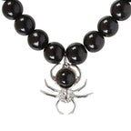 Spider Black Obsidian Beaded Bracelet | Inspired Creative Gifts | UK Supplier
