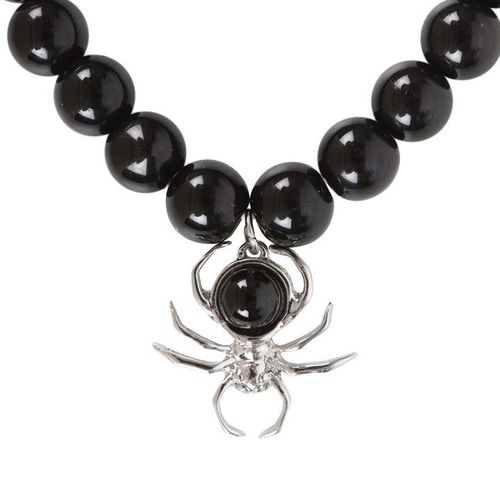 Spider Black Obsidian Beaded Bracelet | Inspired Creative Gifts | UK Supplier