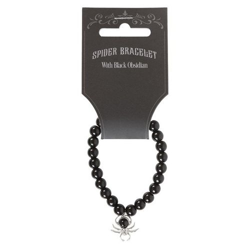 Spider Black Obsidian Beaded Bracelet | Inspired Creative Gifts | UK Supplier