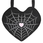 Spiderweb Heart Satin Tote Bag | Inspired Creative Gifts | UK Supplier