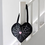 Spiderweb Heart Satin Tote Bag | Inspired Creative Gifts | UK Supplier
