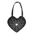 Spiderweb Heart Satin Tote Bag | Inspired Creative Gifts | UK Supplier